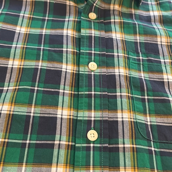 Pendleton Mens Shirt Size Large Green Plaid Short Sleeves Button Down Pocket - Picture 3 of 7